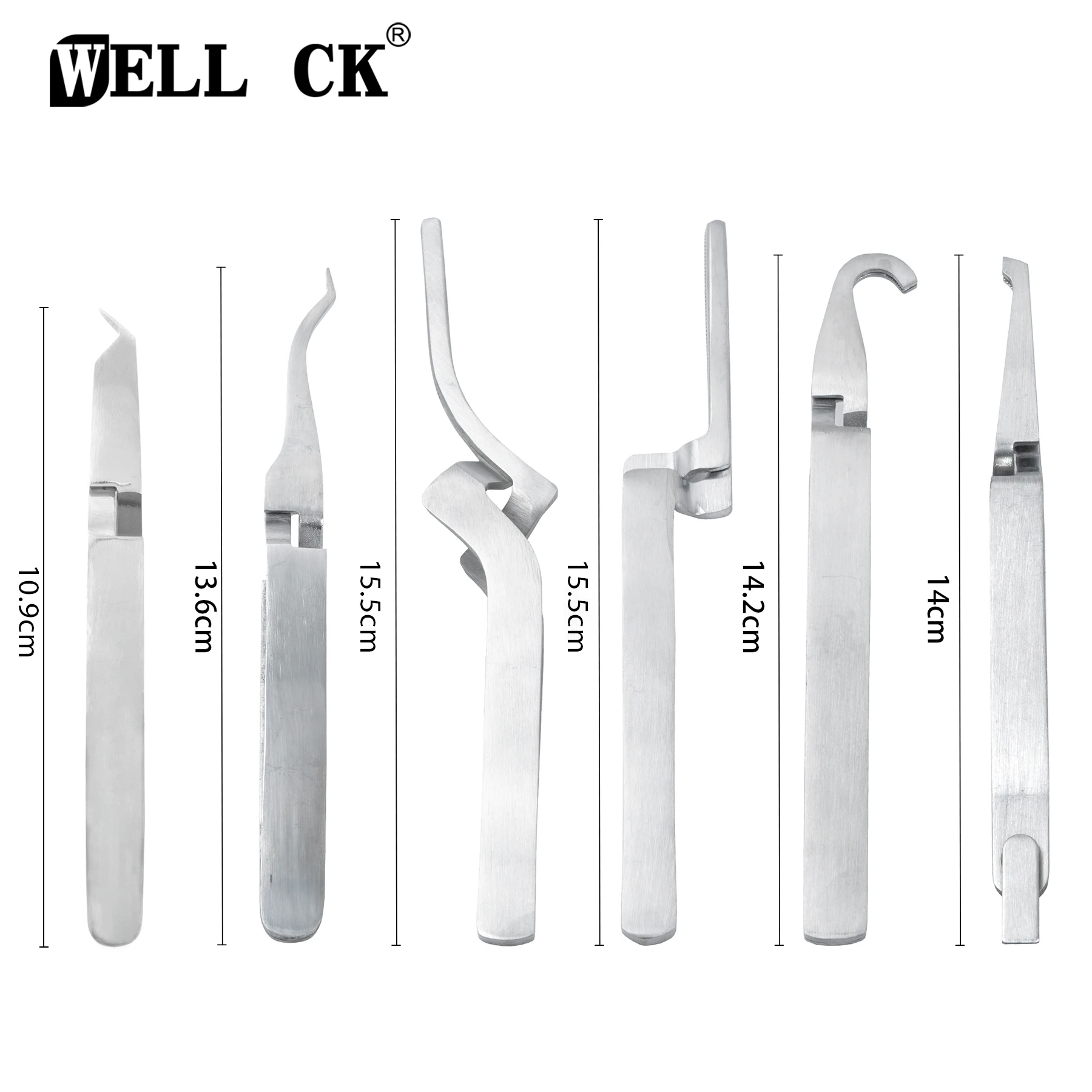 

WELLCK Orthodontic Tweezers Posterior Bracket Buccal Tube Lingual Button Bonding Tweezers Placeholder Articulating Paper Tweezer