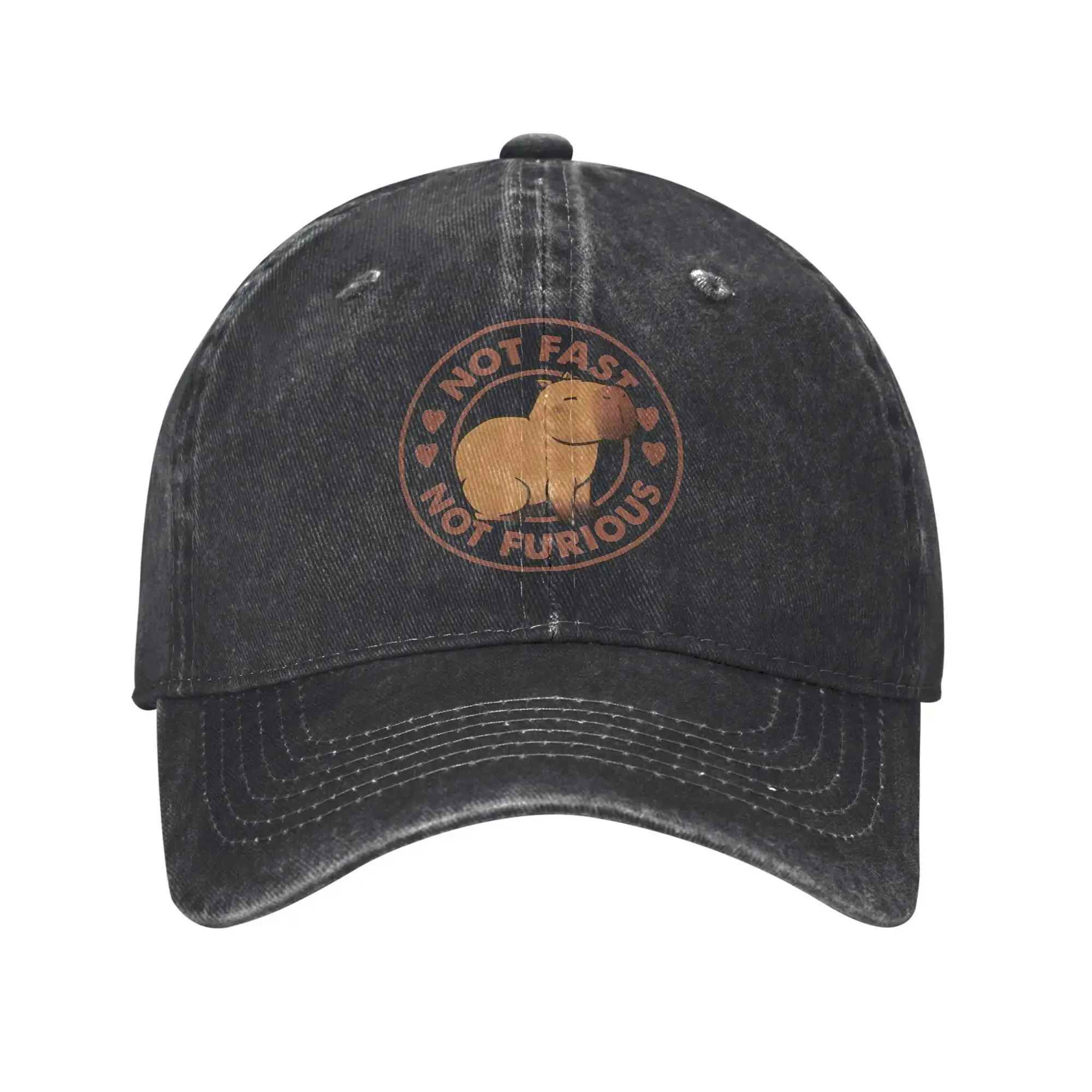 Not Fast Not Furious Capybara Men Women Baseball Cap Cute Animal Distressed Caps Hat Retro Outdoor Unstructured Soft Snapback