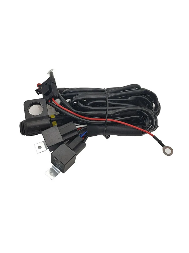 Motorcycle LED spotlight switch, one drive two headlight wire group, car modification relay light high /low beam wiring harness