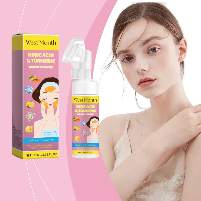 

Turmeric Kojic Acid Facial Cleanser Cleansing Facial Softening Skin Gentle Nourishing Foaming Face Wash Daily Skincare