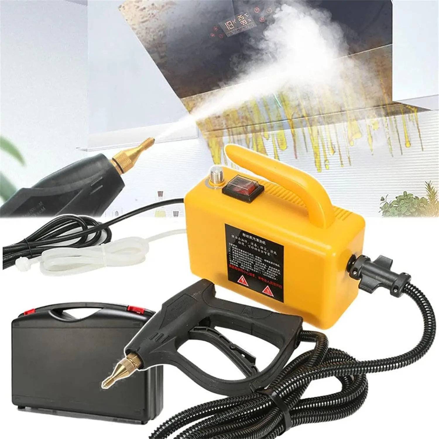 

Portable Handheld Steam Cleaner, 2600W High Temperature High Pressure Steam Cleaning Machine for Stain Removal, Kitchenware, Air