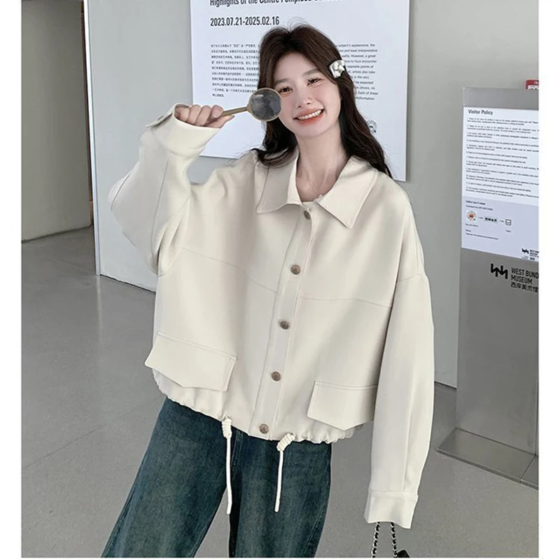 

Off-White Women Coat Spring 2025New Light Familiar Wind Jacket Short Fashion Outerwear Ladies High Sense Tooling Casual Overcoat