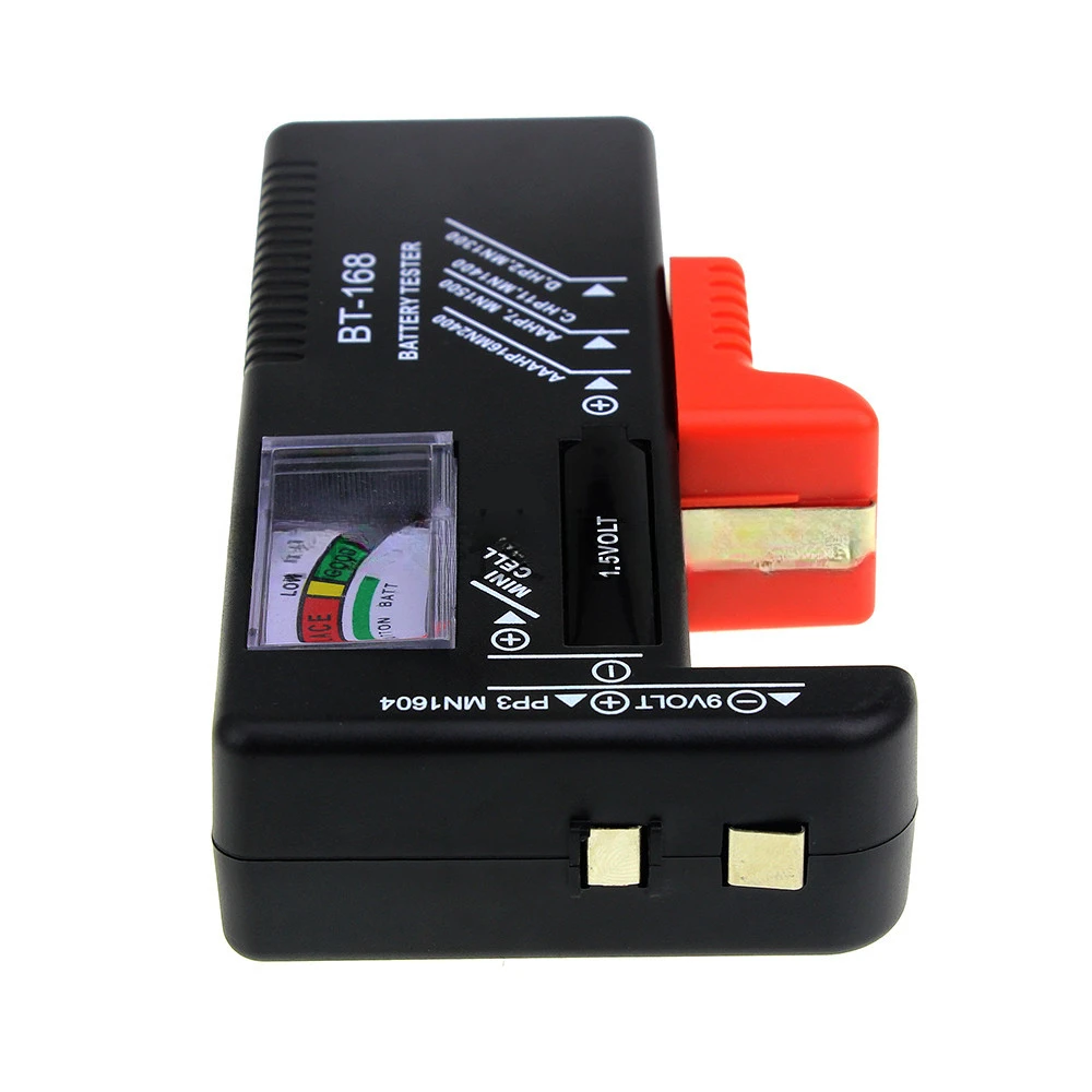 BT-168 AA/AAA/C/D/9V/1.5V Universal Battery Tester Button Cell Volt Checker Color Coded Power Meter