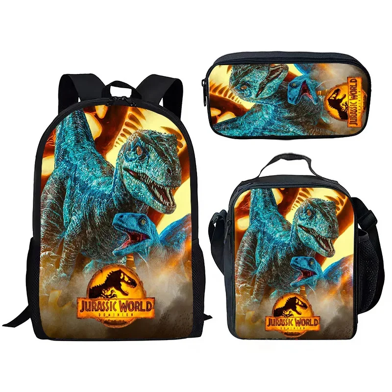 Anime Dinosaur School Backpack Laptop Backpack Boys Girls Teens School Bag Travel Bag Mochila Shoulder Bag