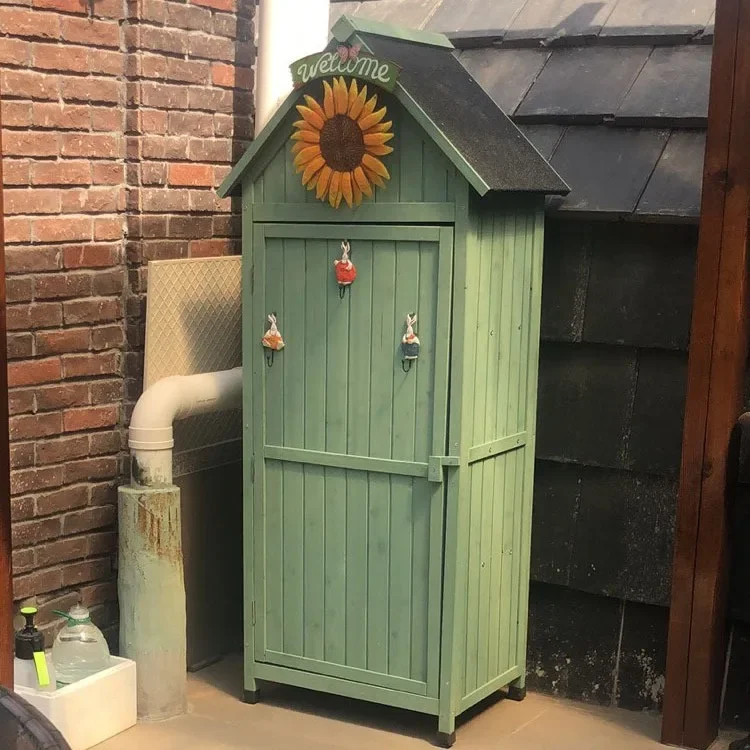 

Outdoor tool storage cabinet, outdoor waterproof and sunscreen balcony courtyard garden locker