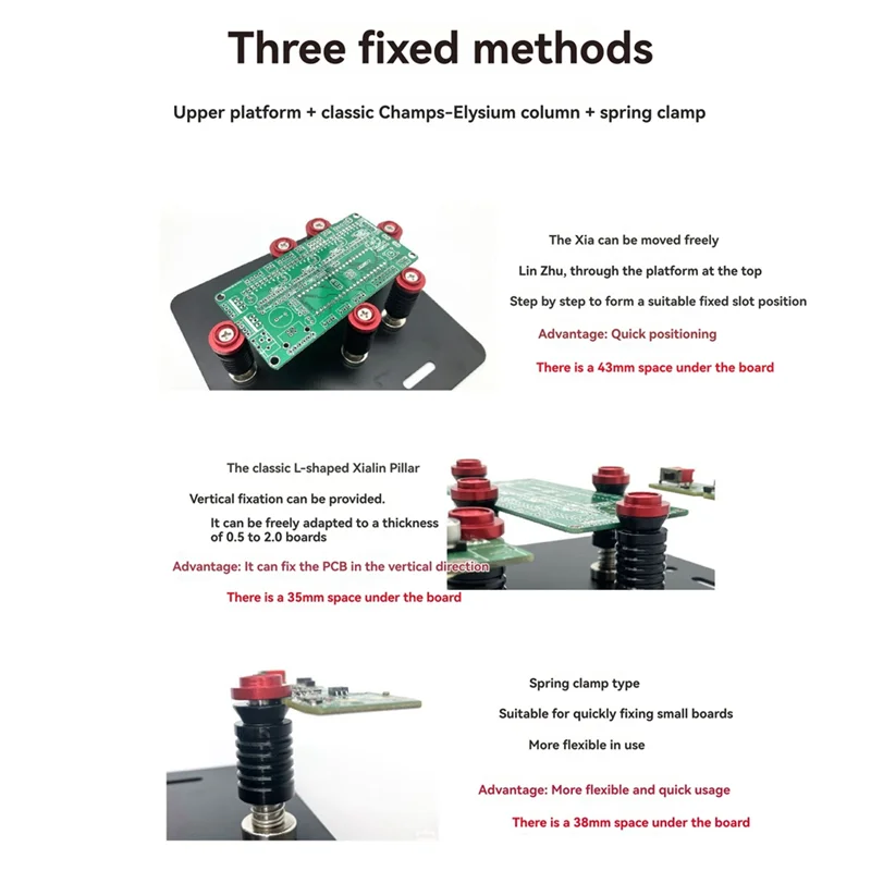 ABNO-PCB تركيبات حامل اللوحة منصة لحام عالمية مع دبابيس مغناطيسية الأخدود المشبك لتركيب لوحة دوائر كهربائية