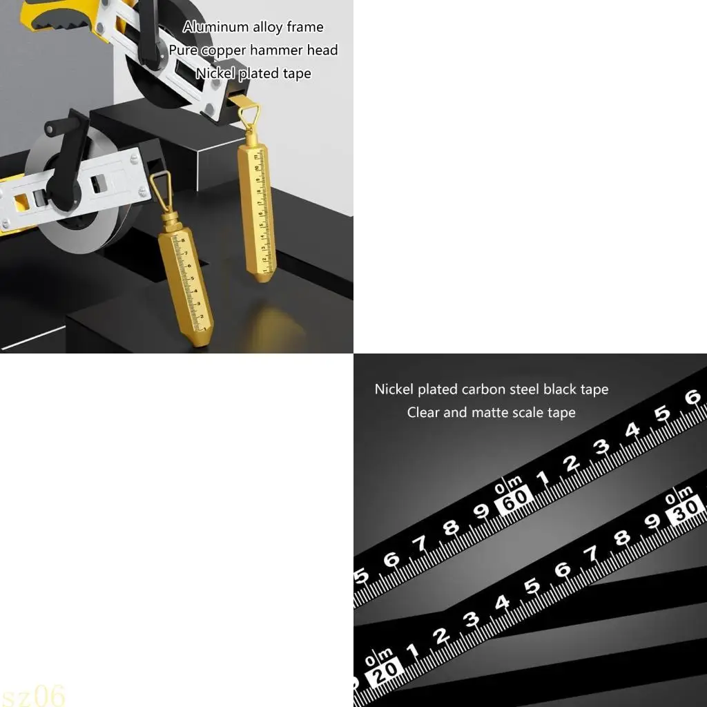 

Q2Q4 Oil Gauging Tapes 5/10/15/20/30M Measuring Ruler with Brass PlumbBob