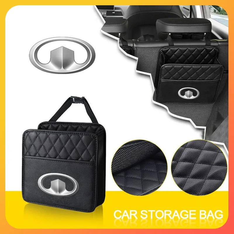 

Car Backseat Organizer Multifunction Leather Interior Hanging Storage Bag For Great Wall Hover H5 H3 Safe M4 Wingle 5 Deer