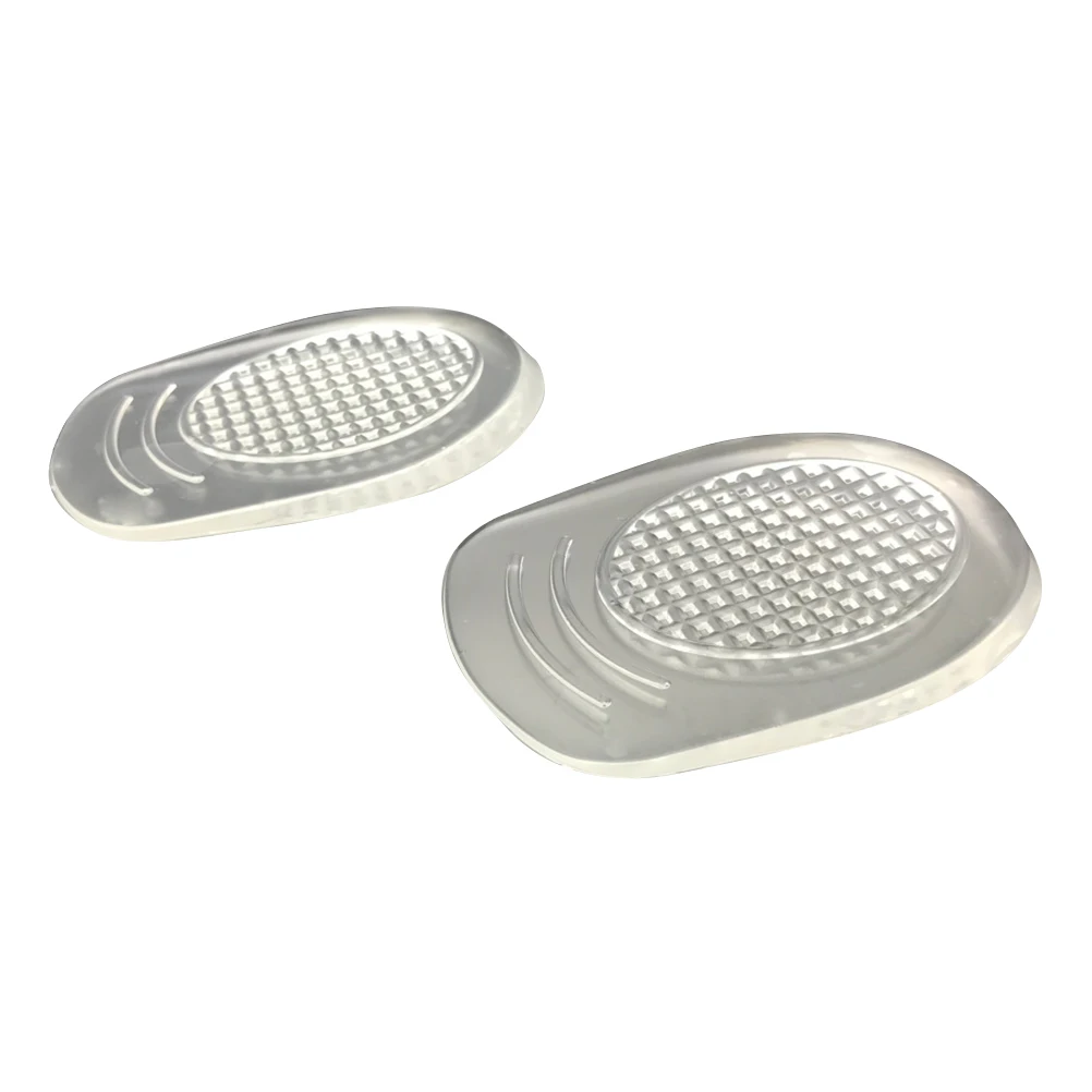 

4Pairs Comfortable Silicone Insoles Heel Pads Shock Absorb Relief Feet Fatigue Portable 35-39 Heel Pads Silicone Insoles