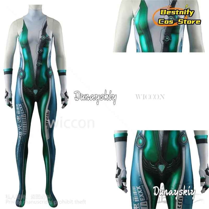 CosplayGame Nikke تأثيري بليد كولاب حواء أنيمي زي ثلاثية الأبعاد مطبوعة الأخضر مثير بذلة الشرير Zentai ارتداءها Y2K جيراي كي الفتيات