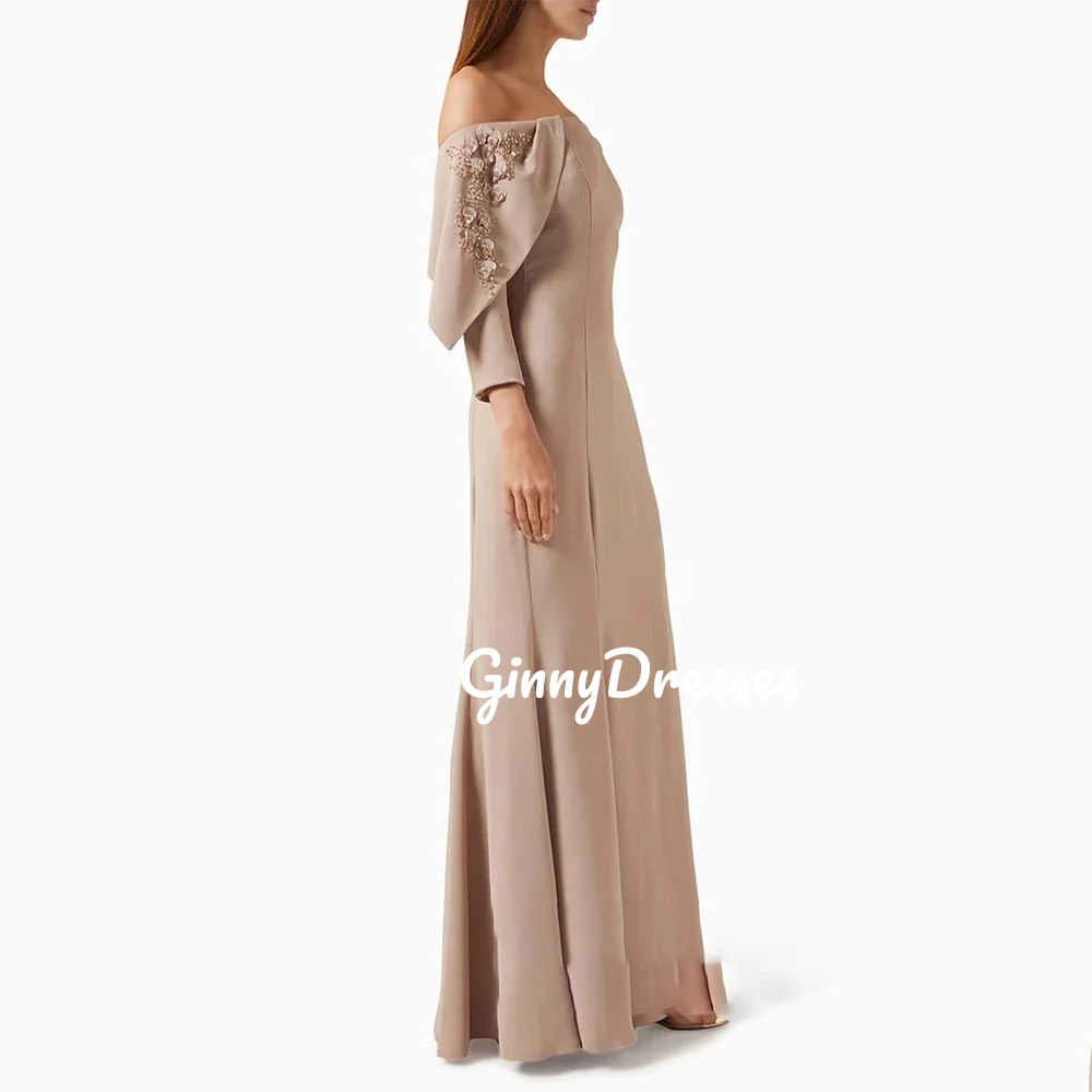 

Платья для выпускного вечера Индивидуальные платья с открытыми плечами длиной до пола, рюшами и бисером, длинными рукавами, платья для торжественных случаев на подкладке