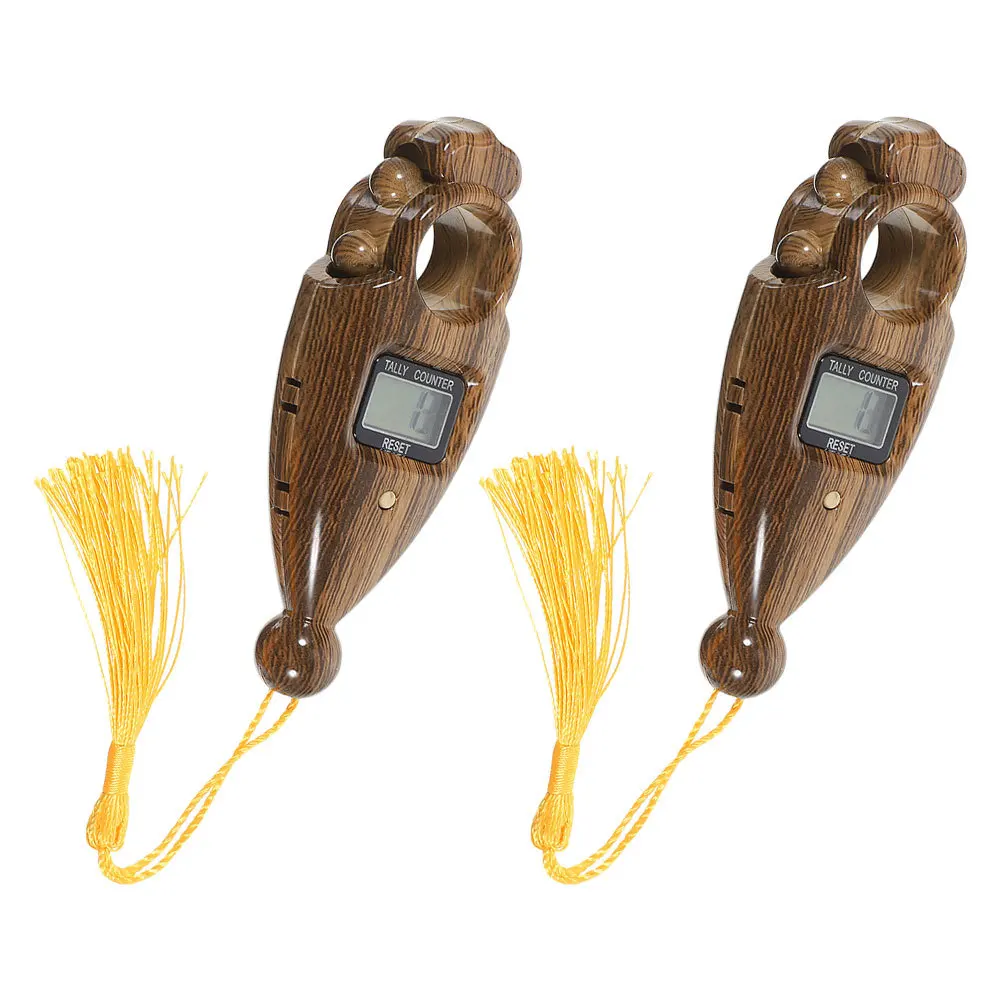 

2Pcs Buddha Beads Chanting Counter Large LED Digital Screen Portable Accurate Handheld Counting Device