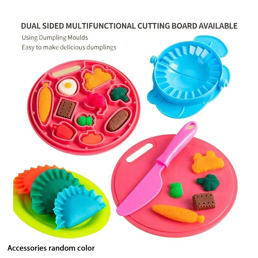 Cartoon Cute Pig Noodle Maker & Clay Dough Set, Play Dough Machine Clay Dough Strips Toy Set for Kids