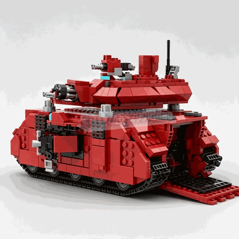 NEW 1011PCS Baal Pattern Predator Tank Sci Fi Vehicle Model Custom Building Blocks DIY Creative Assembly Toy Battle Scene Gift
