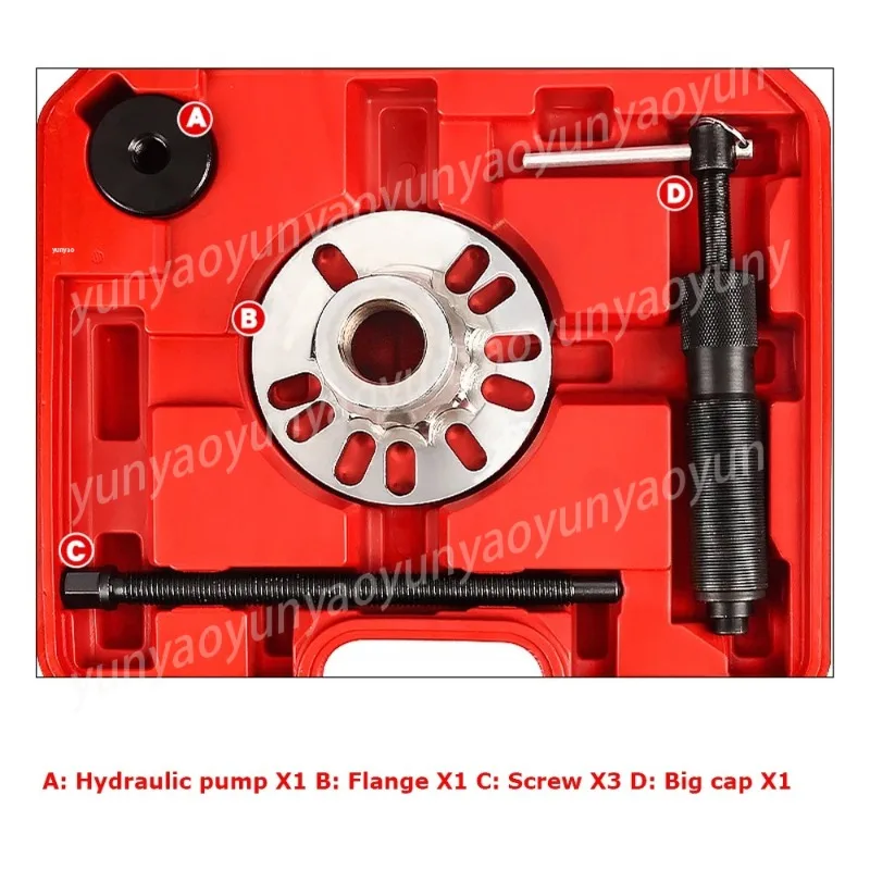 4-Piece Axle Hub Removal Tool Set, Hydraulic Driveshaft Puller, and Tire Changing Tool Set