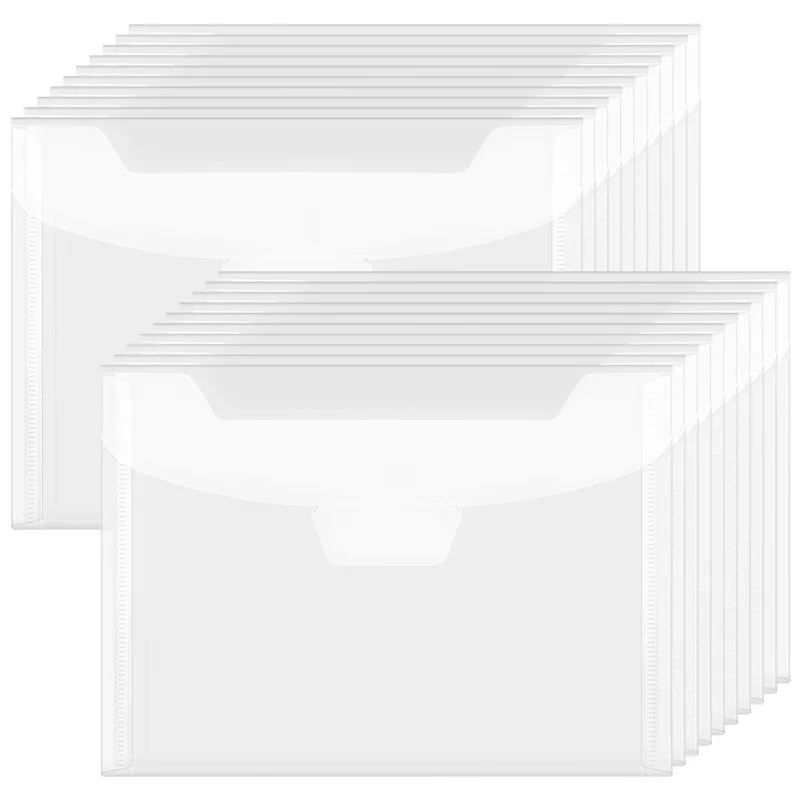 

C9-20 шт., прозрачная сумка для хранения штампов и штампов, закрывающийся карман для хранения, большой конверт, чехол для DIY, бумажная карта для скрапбукинга