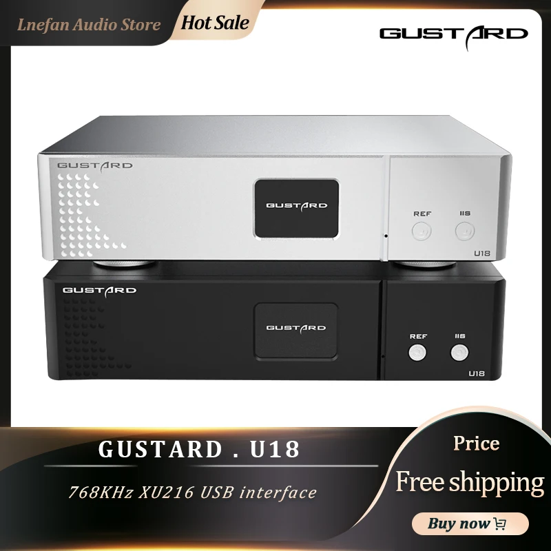 

Gustard U18 Interface High-performance XMOS XU216 USB Audio Interface K2 DSD512 PCM768kHz IIS AES Coaxial Optical Output