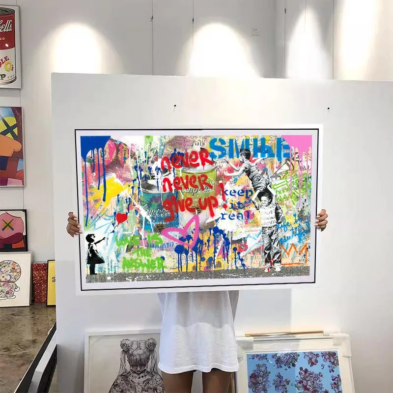 Banksy Art Graffiti Pop Canvas Painting Balloon Girl Posters And Prints Street Abstract Love Wall Art Home Decor Mural Unframed