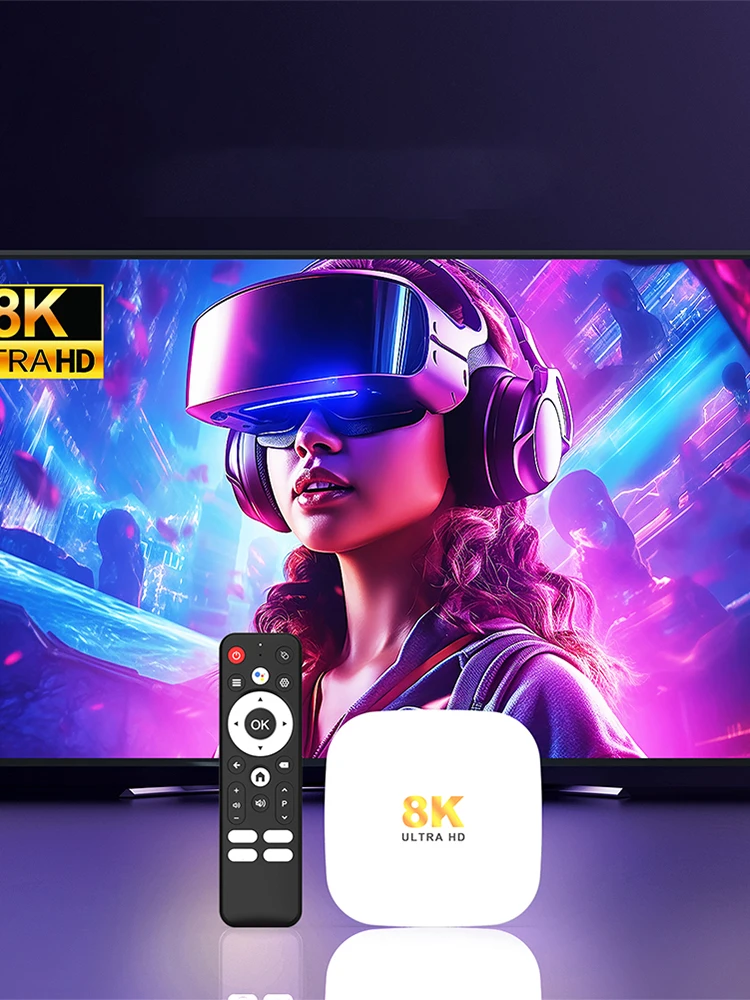 Android 14 Smart TV Box Wifi6 BT5.4 Media Player 8K Set Top Box Android Box