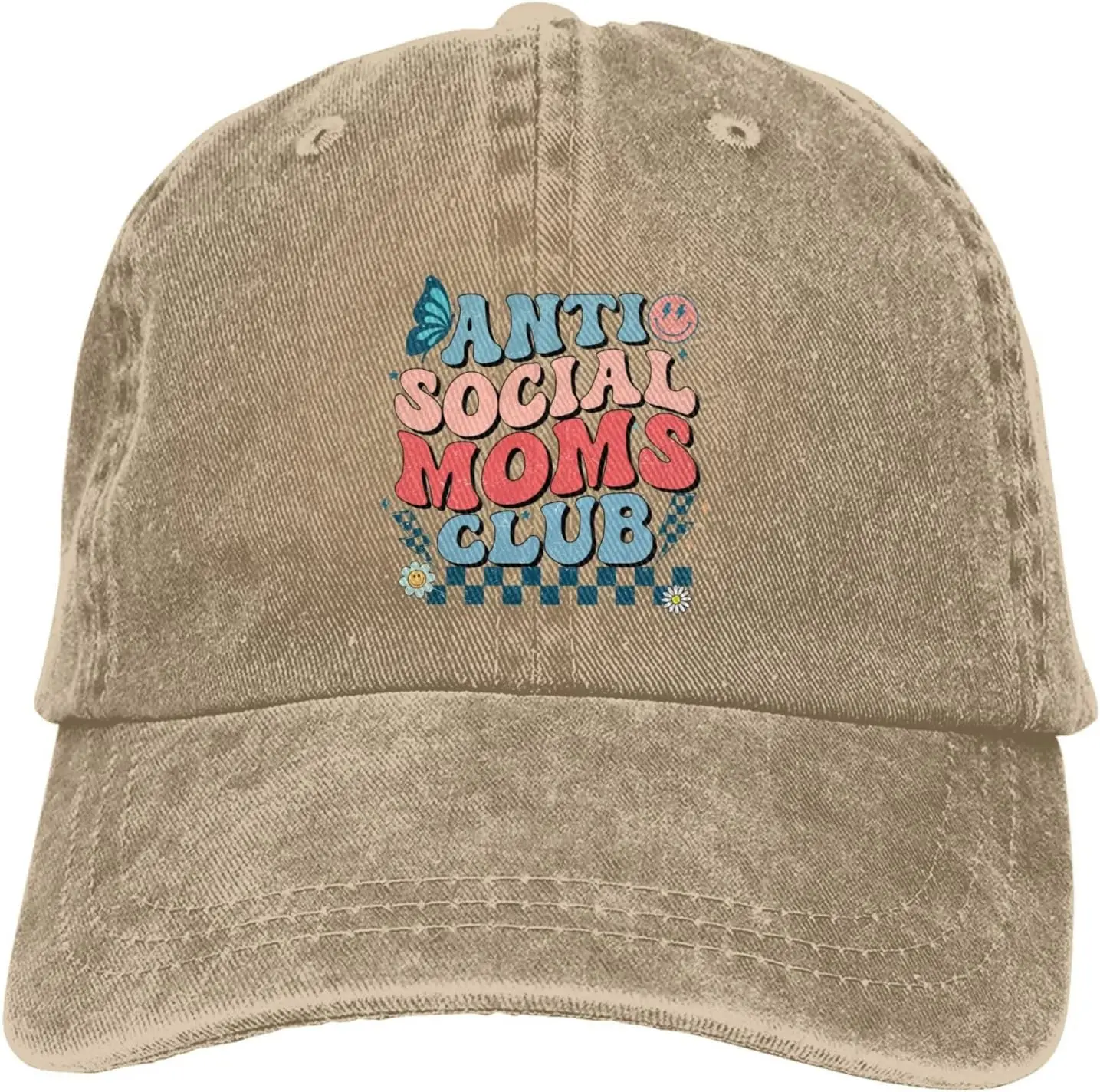 

Retro Flower Mama Baseball Cap Golf Dad Hat Adjustable Original Classic Low Profile Cotton Hat Men Women