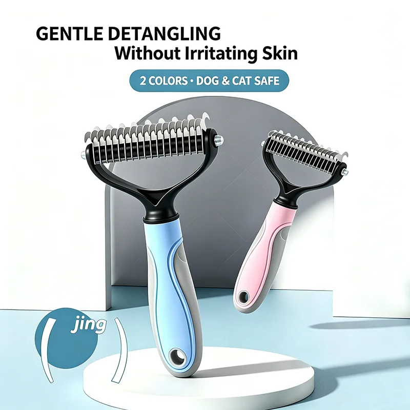 Pet Hair Knot Comb for Dog Cat Removes Undercoat Floating Hair Flea Brush Pet Grooming Slicker Row Comb
