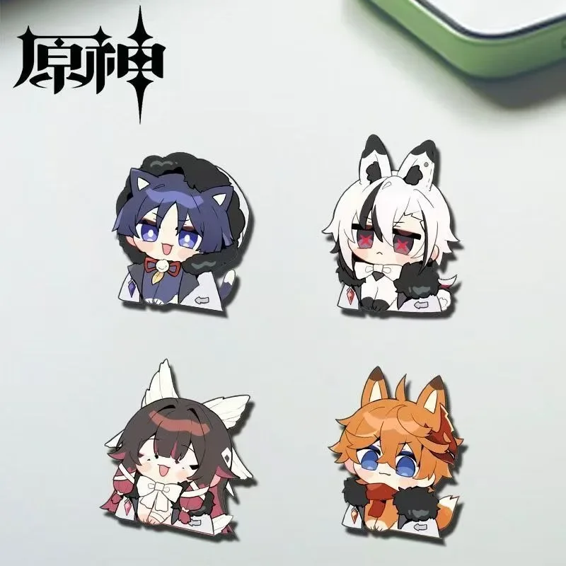 Genshin Impact Fatui Harbinger Damselette Student Acrylic Brooch Pin Cosplay Badge Jewelry Accessories For Clothes Backpack Gift