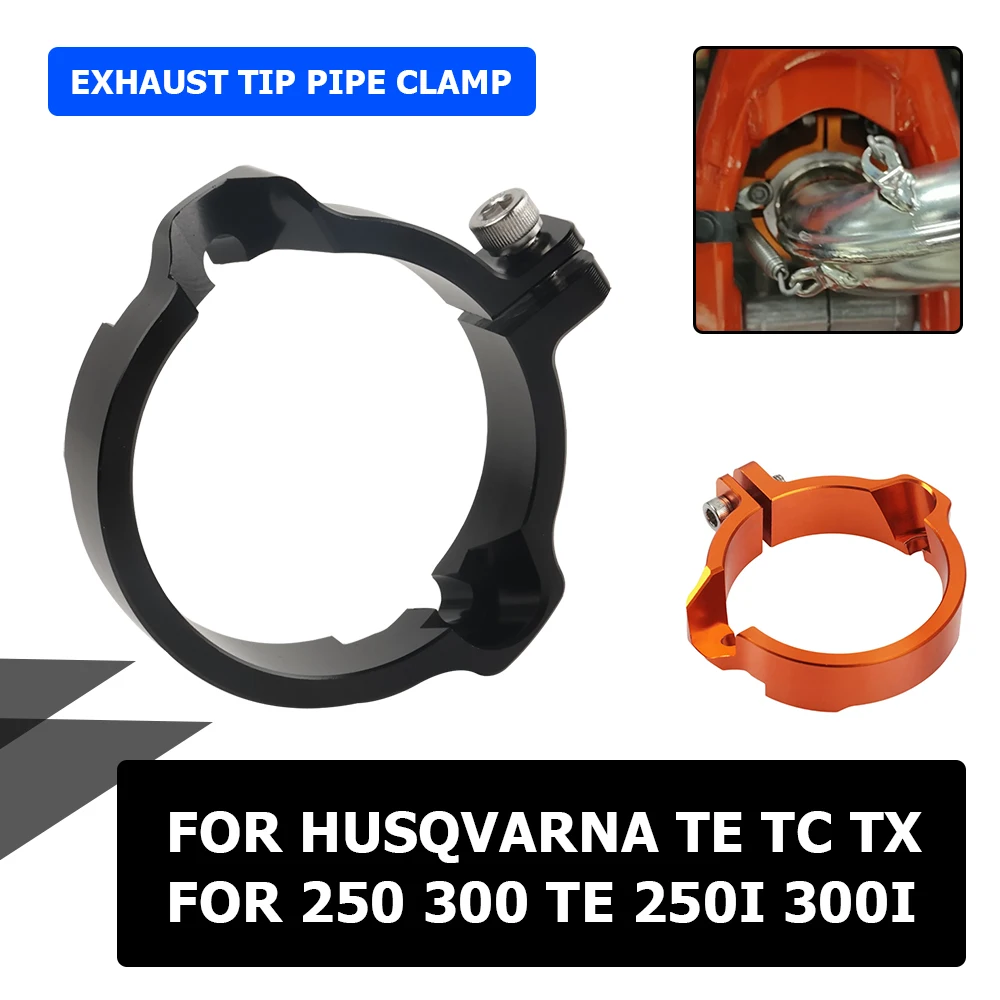 Motorcycle Exhaust Tip Muffler Pipe Clamp Flanges Protector Cover For Husqvarna TE TC TX 250 300 TE300 2017 - 2022 TE 250I 300I