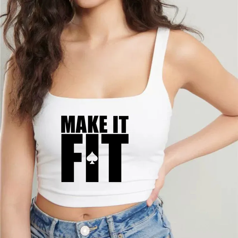 MAKE IT FIT Sexy Clothing for Women Cute Tanks Fashion Girl Lovely Slim Top Camis Sleeveless Double Ladies Good Quality Tops