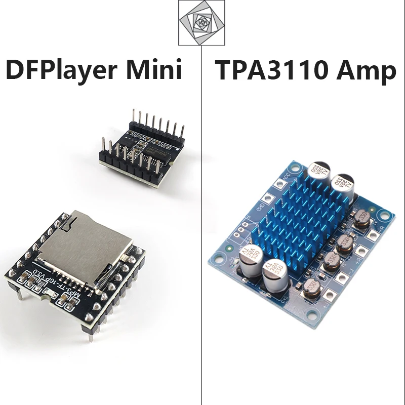 DFPlayer Mini MP3 Player, TPA3110 60W Amp Board, Audio Decoder Power Amplifier, Sound System Kit, Individual Sale