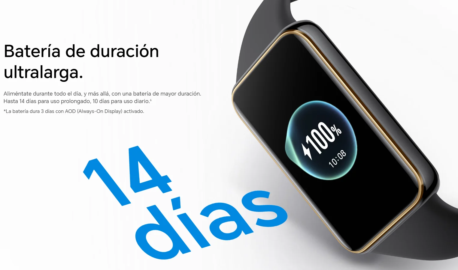 relojes inteligentes smartwatch – HONOR Band 10, Negro Versión EU, Pulsera de actividad Diseño de bordes curvos | Salud matutina | 14 días de duración de la pila 5