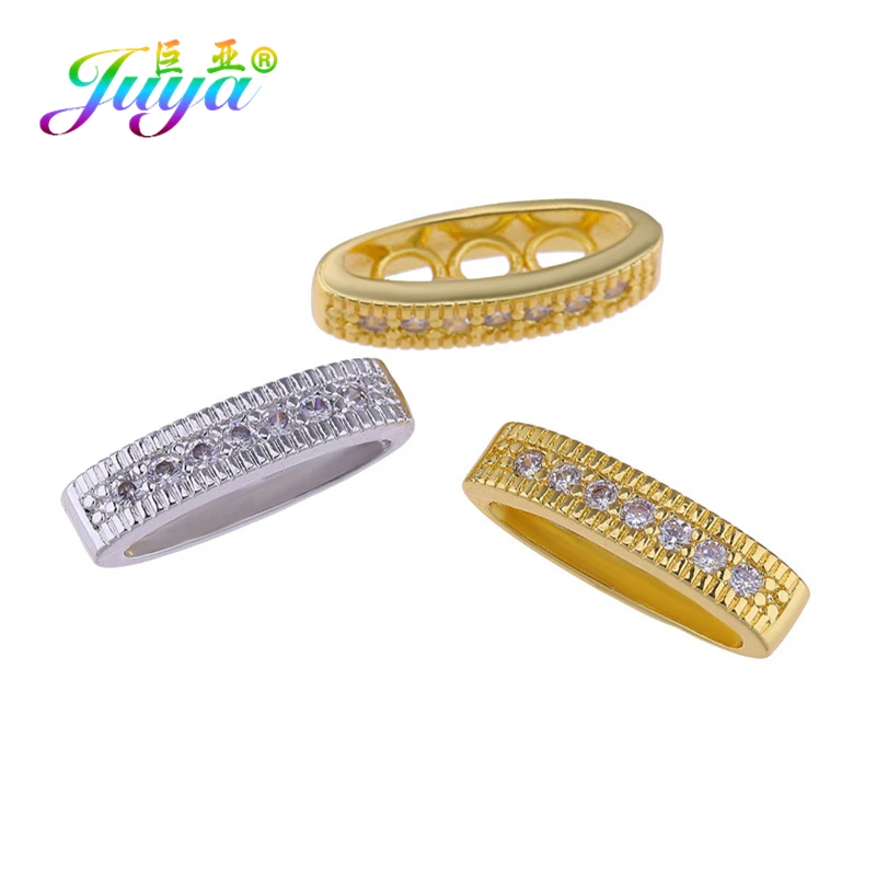 Juya DIY Needlework Jewelry Components Multiple Rows Metal Separator Spacer Bars For Natural Stone Pearls Beading Jewelry Making