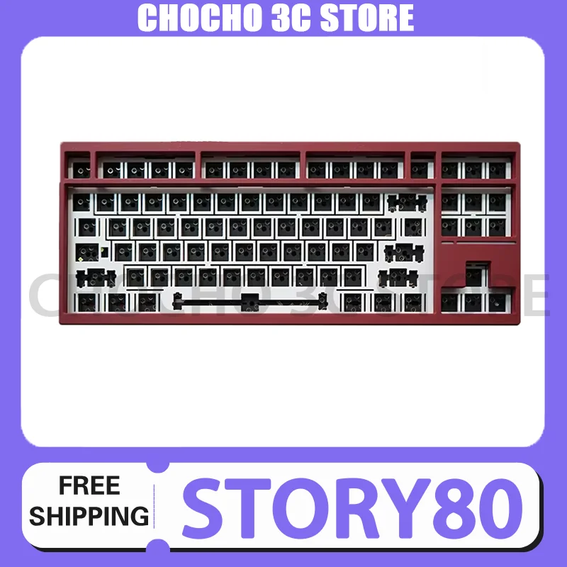 

Story80 Mechanical Keyboard Kit Aluminium Alloy Wireless Customization Keydous Qmk/Via Kit For Desktop Computer Accessories Gift