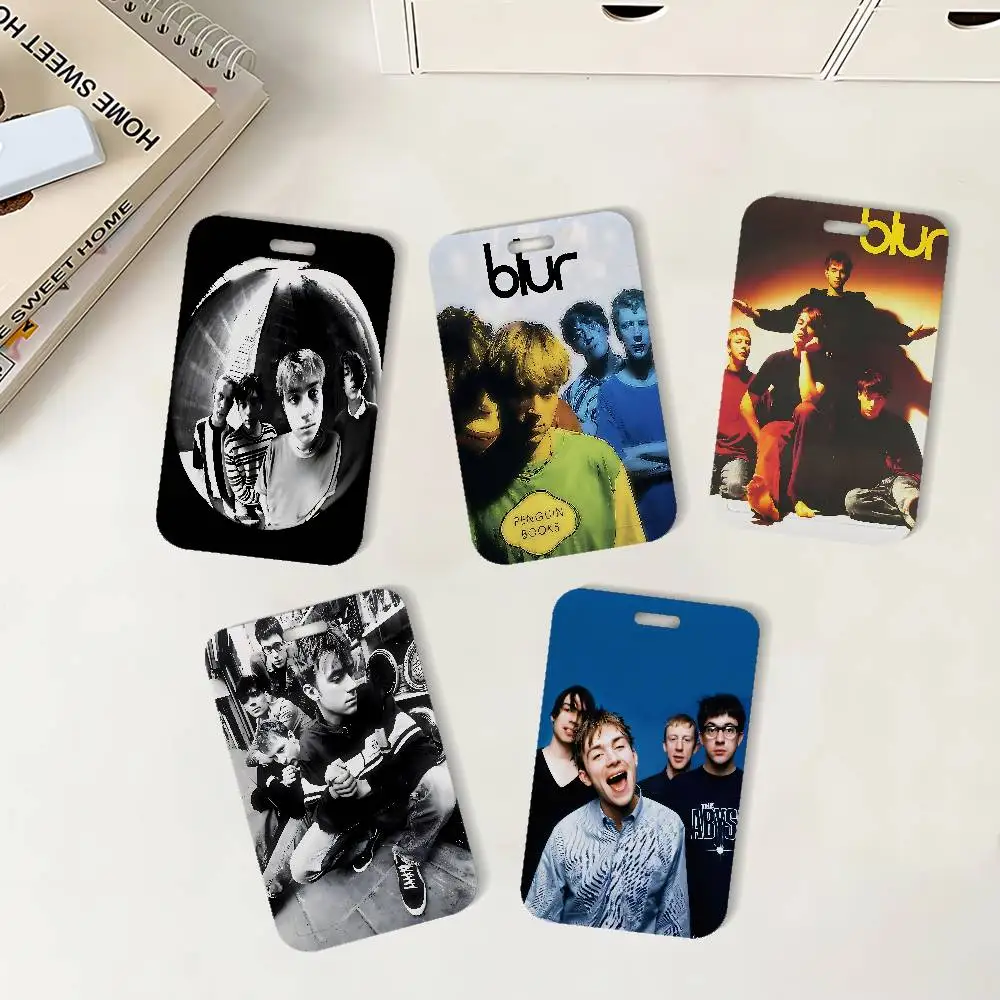 Band Musik Rapper Blur ID Badge Holder With Lanyard Neck Strap For Office School Name Card Credentials Case
