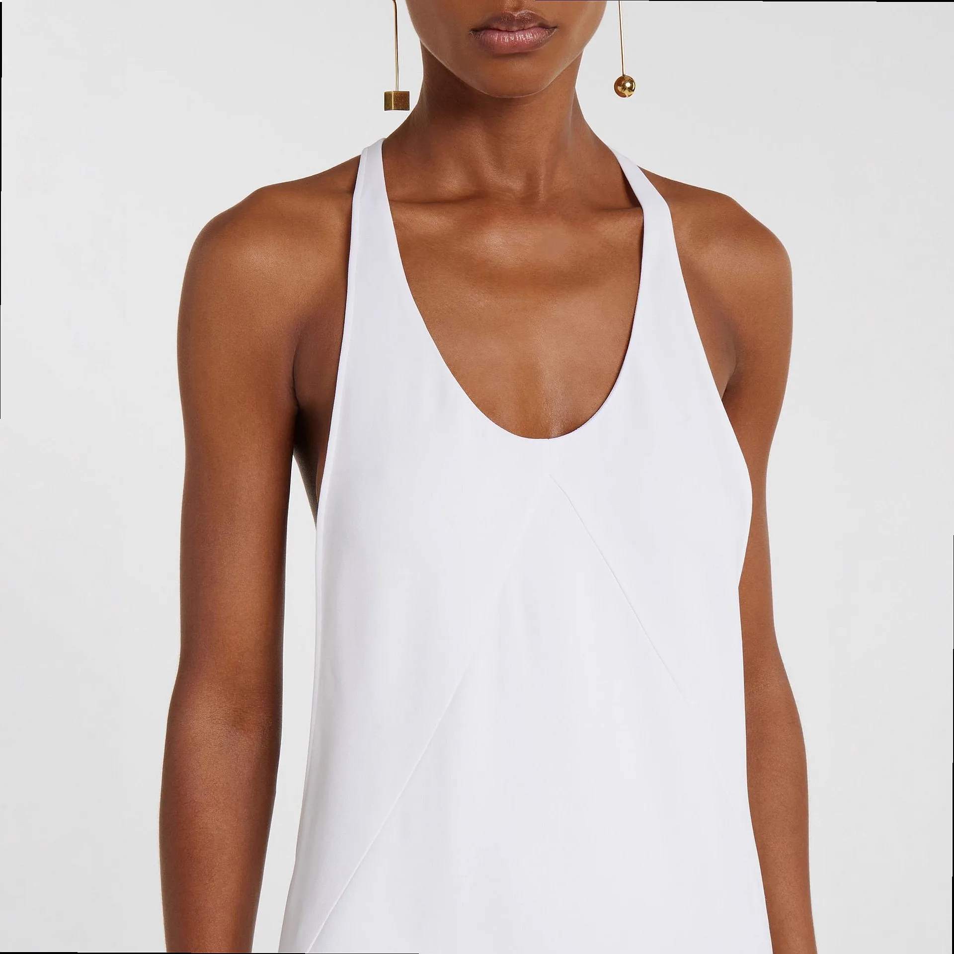 White Maxi Dress Summer Sleeveless Dresses for Women Bodycon Jumpsuit Playsuit - view 3
