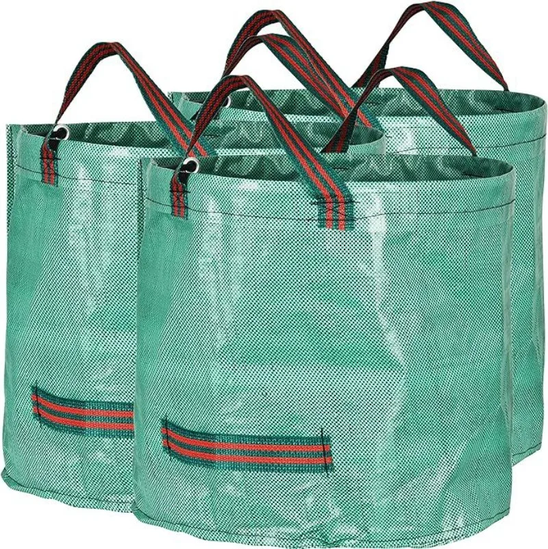 Borsa per la raccolta dei rami delle foglie da giardino all'aperto Borsa per lettiera per foglie addensata Borsa per la raccolta dei rifiuti da giardino piegata