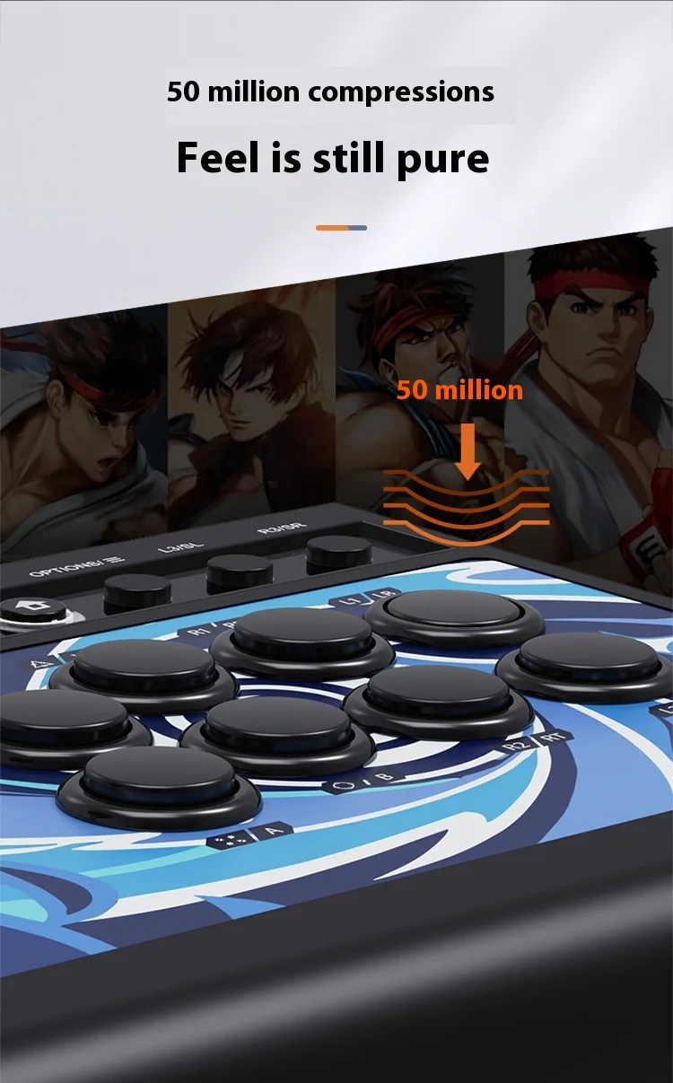 PXN 008 Arcade Game Rocker Domestic Fighting Game Controller KOF Tekken Game Machine For PC PS4 NS Custom Phone PC Accessories