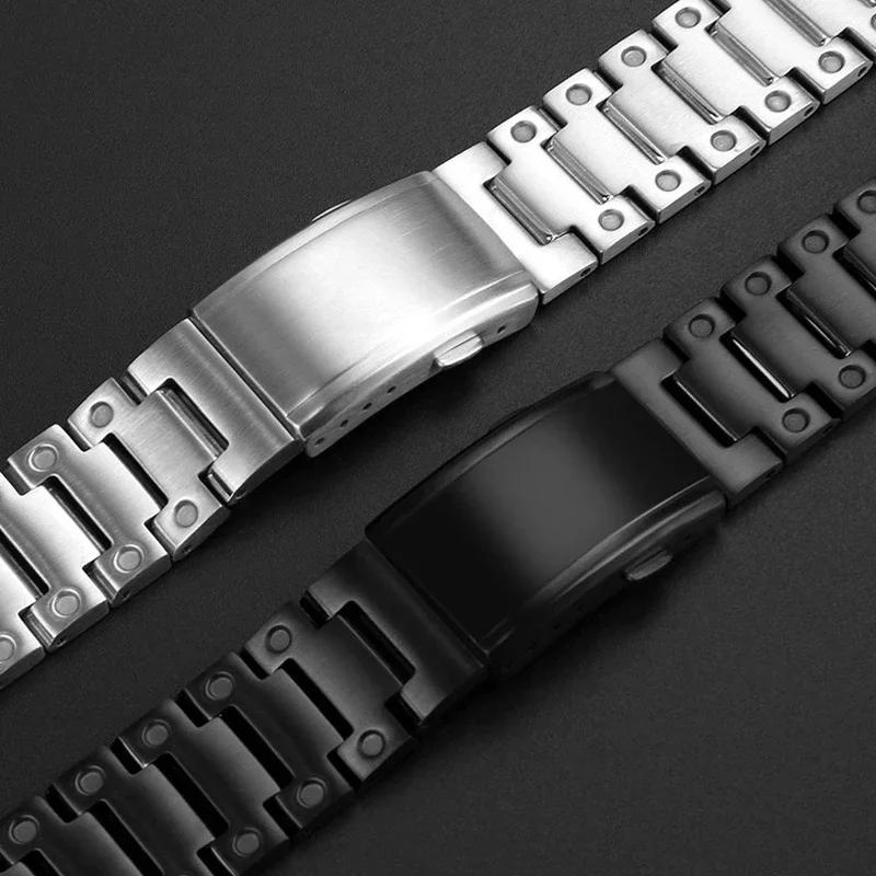 Solid Stainless Steel Watchband for Casio G-Shock GWM5610 DW5600 GW-5000 G-5600 GA2100 GM5600 GM2100 Men\'s 16mm Watch strap