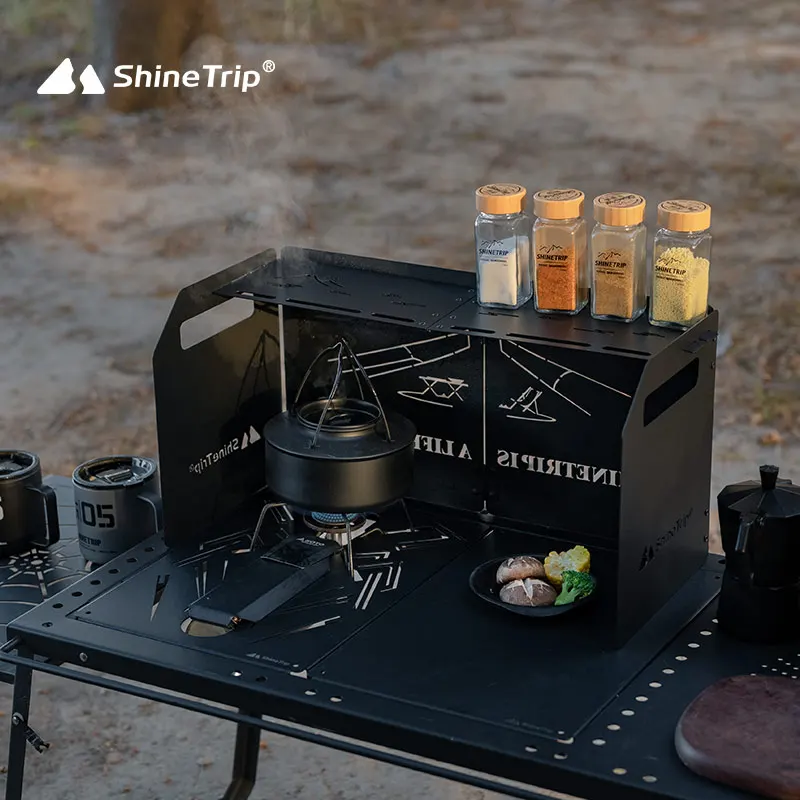 

Ветрозащитный экран для кемпинга ShineTrip 2028, утолщенный, складной, портативный, из углеродистой стали, четырехсекционный, с сумкой для хранения