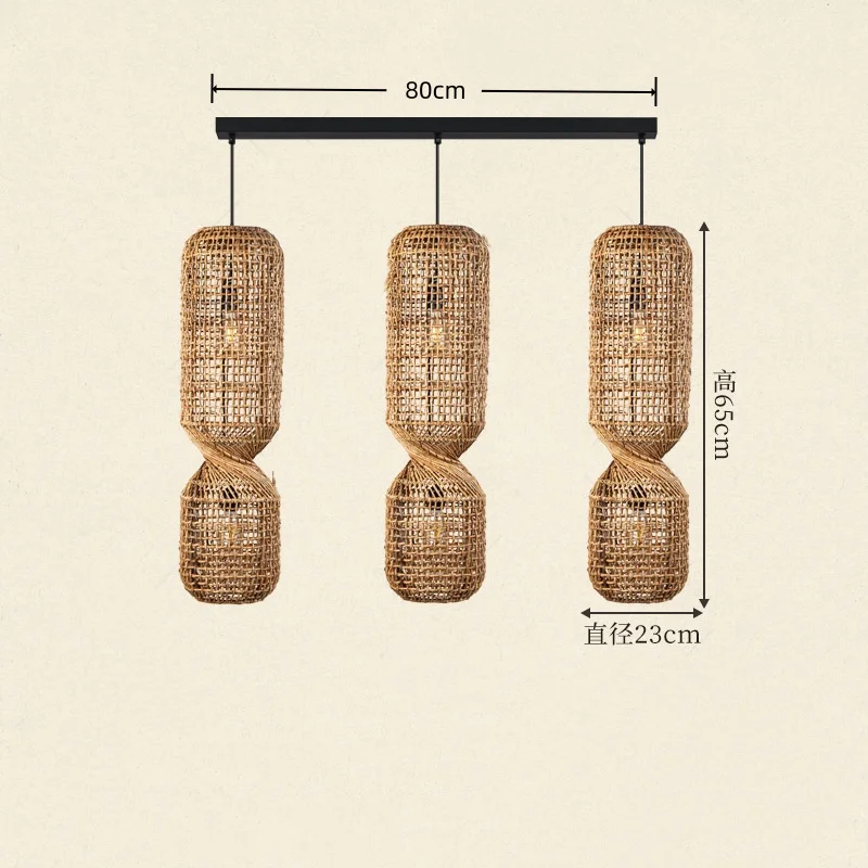 Japanse Wabi Sabi Retro Rotan Hanglamp Zen Tea Room Homestay Hotel Restaurant Bar Kroonluchter Home Decor Verlichting