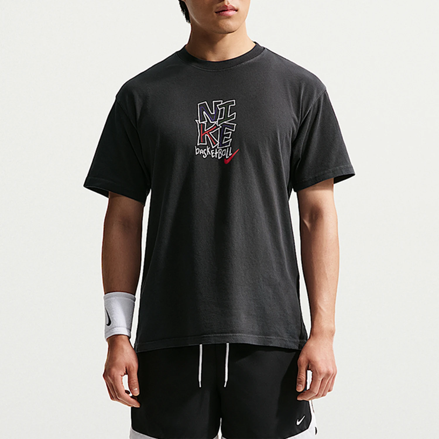 Nike Authentic Summer Men's Pattern Printed Loose Sports Basketball T-shirt IM5043-010
