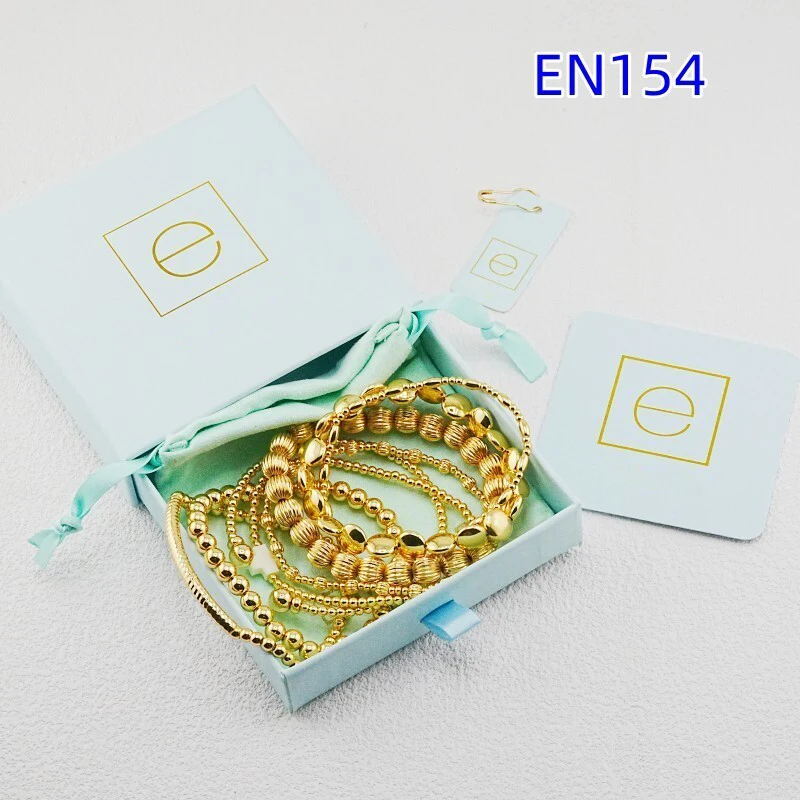 

VKVVA Fashion Jewelry 8pcs Gold-plated Pearl Bracelet Set Women's Birthday Gift Unique Present