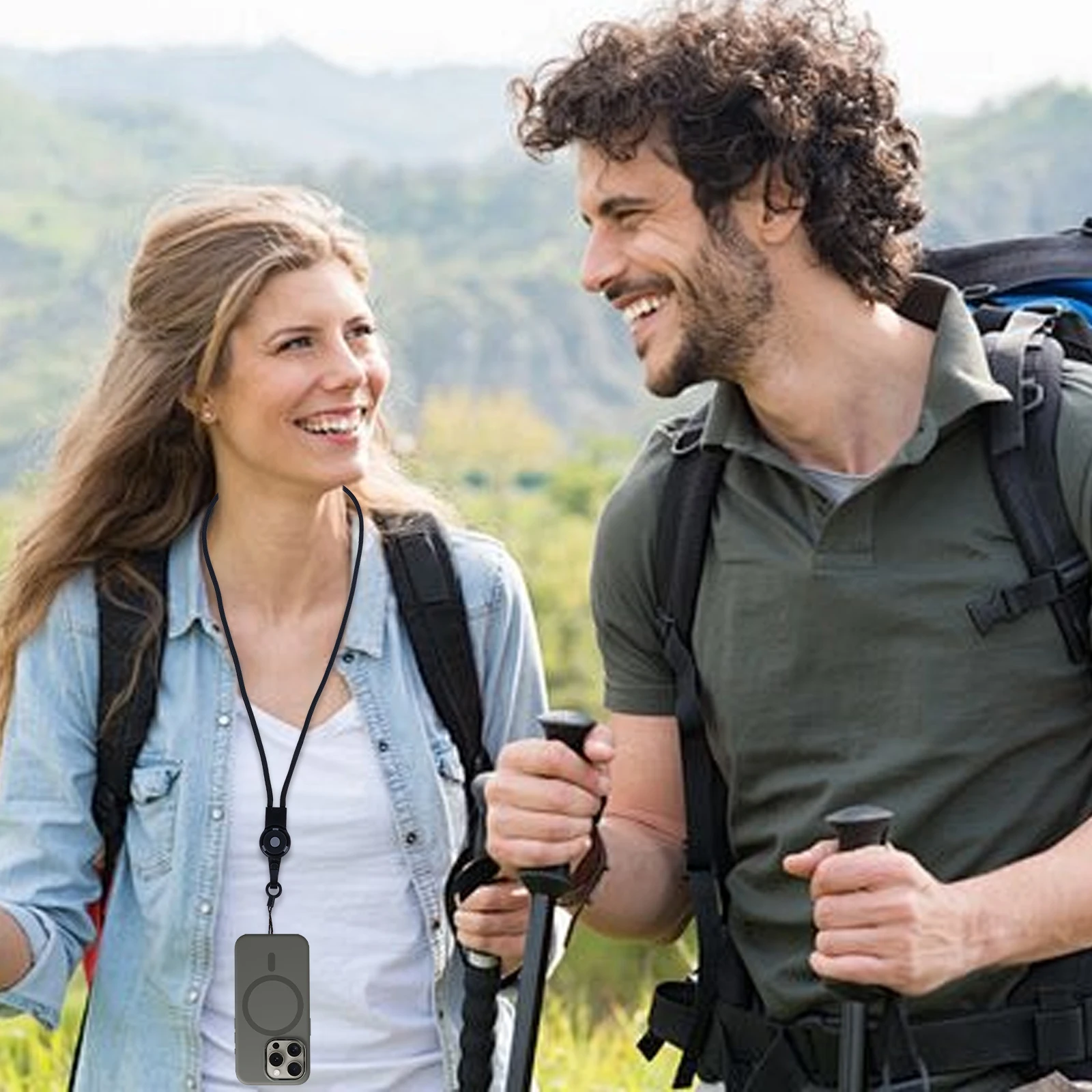 Versatile 2-in-1 detachable lanyard — perfect for phones, keys, cameras, ID badges, whistles, and other essentials.