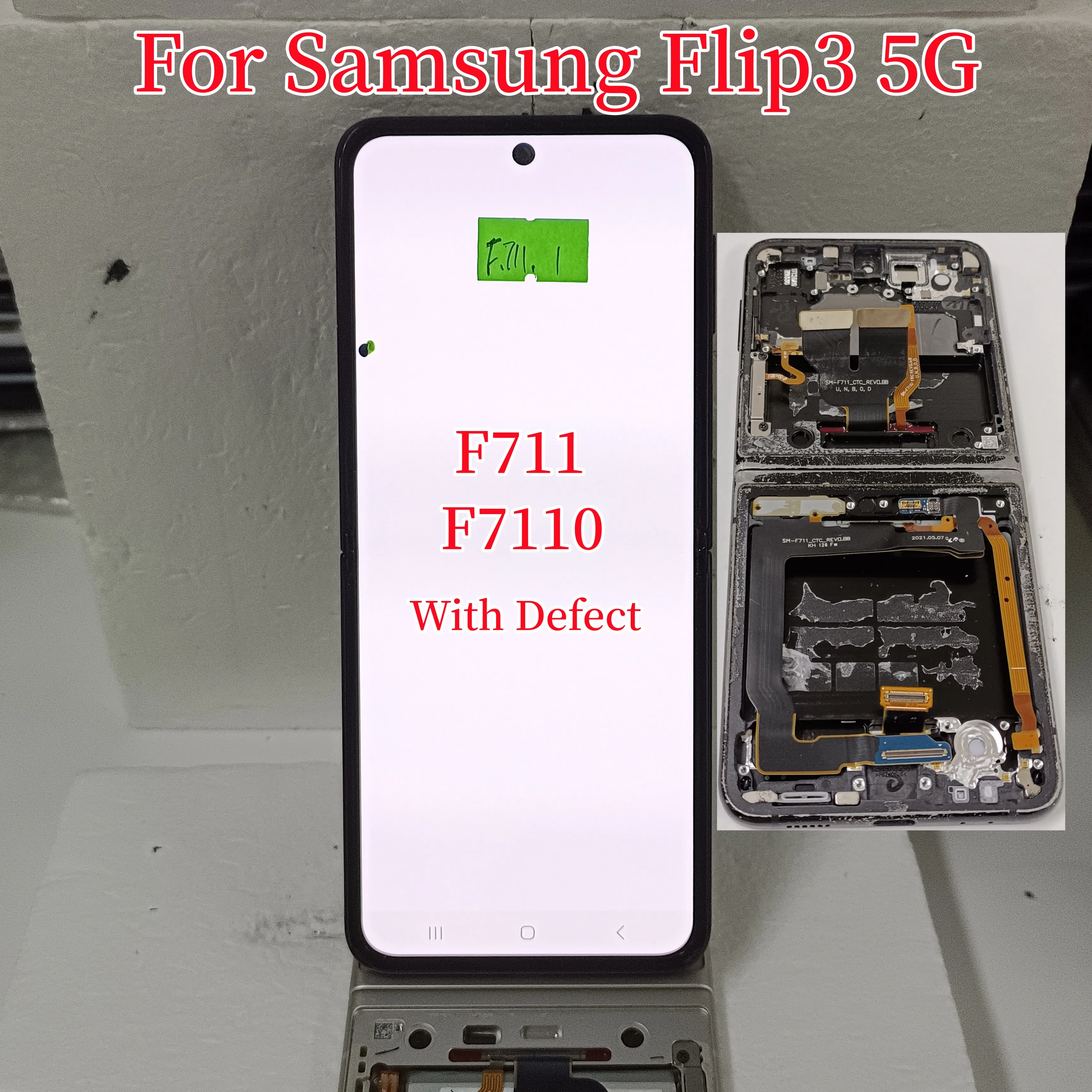 amoled-defect-lcd-for-samsung-z-flip-3-5g-lcd-f711-display-touch-screen-assembly-replacement-for-z-flip3-5g-display-lcd-f7110