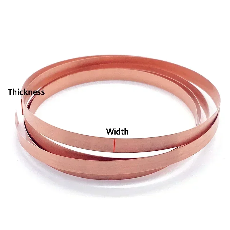 2M Size 0.2mmx14mm Width Pure Copper Strip for Contractors & DIY Projects