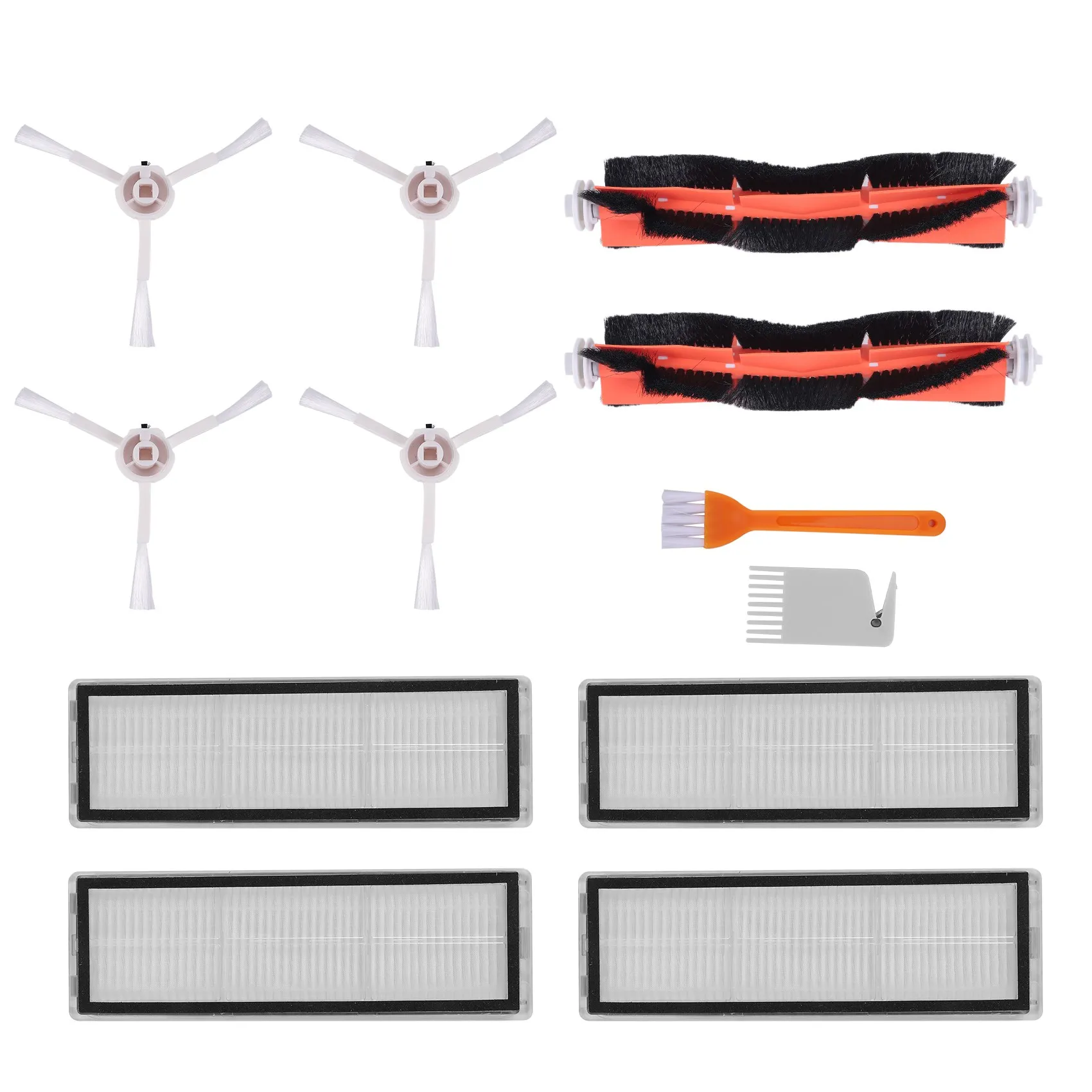 Xiaomi Mijia-掃除機ロボット部品,アクセサリーa,stytj01zhm,10パック用のメインブラシサイドブラシ