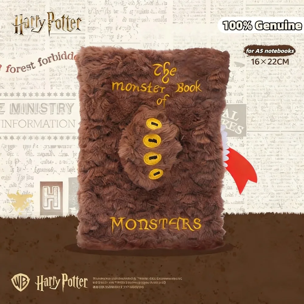 Genuine Harry Potter A5 Plush Planner Cover Hogwarts Cartoon Monster Book Hedwig Books Jacket For Notebooks Diary Workbook Decor view 6