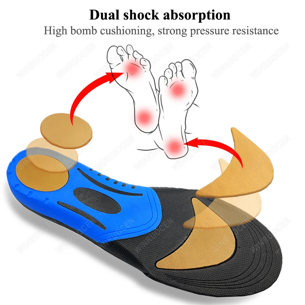 WINRUOCEN NEW Premium Orthotic Insoles Orthopedic Flat Foot Health Sole For Shoes Inserts Arch Support Pad For Plantar Fasciitis