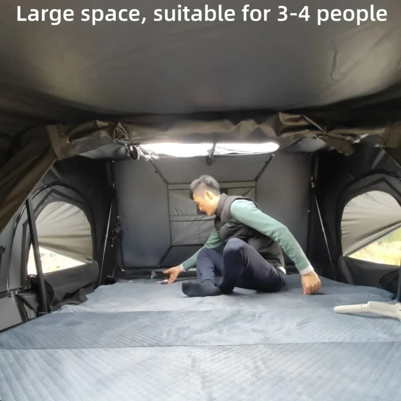 شاحنة نافذة التخييم 3-4 أشخاص الأسرة سقف أعلى خيمة الألومنيوم هارد شل سقف خيمة