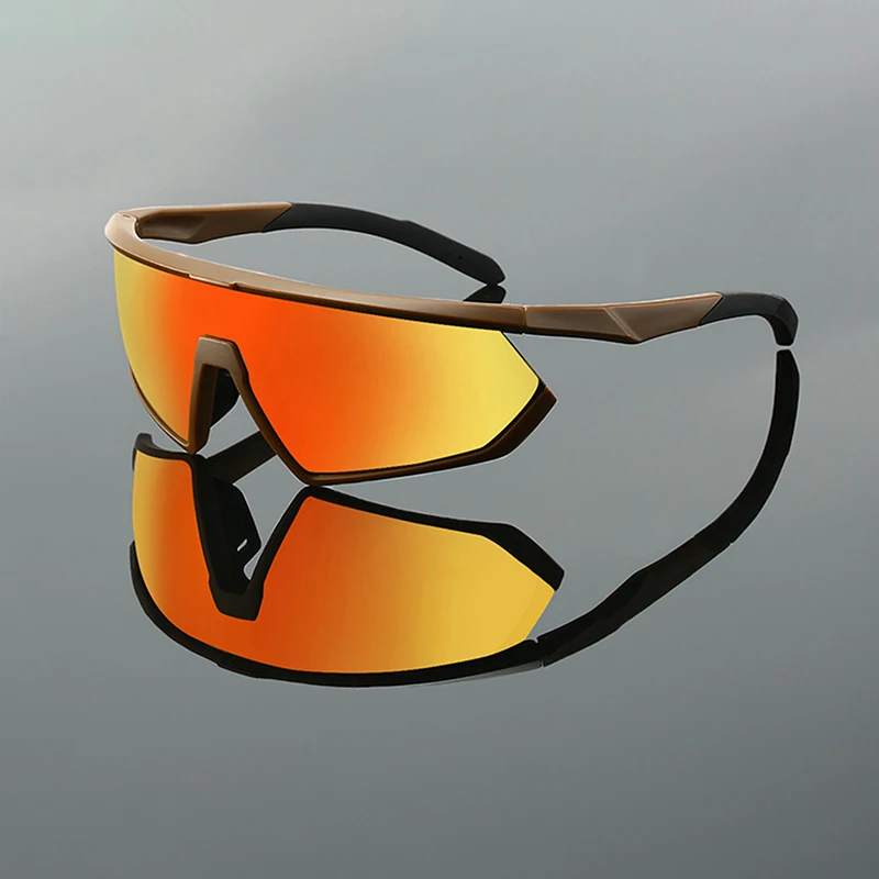 KAMMPT New Y2k Sports Goggle Men 2024 Mirror Punk Style Outdoor Cycling Sunglasses Trendy Wrapped Round Futuristic Hiking Shades