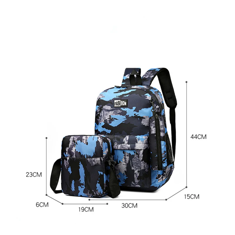 3pcs/set high school bags for women 2024 boys one shoulder bag Male backpacks big student travel bag men school backpack mochila